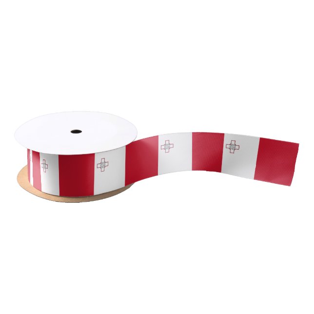 Malta Flag Satin Ribbon (Spool)