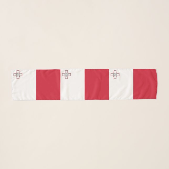Malta Flag Scarf (Front (Horizontal))