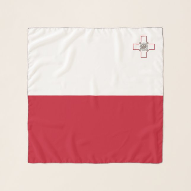 Malta flag scarf (Front (Horizontal))