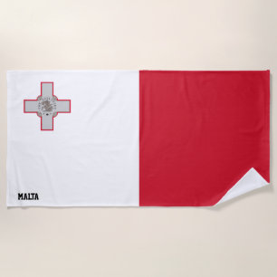 Malta Flag Splendid Patriotic Beach Towel