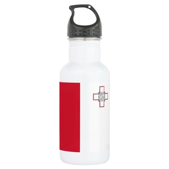 Malta Flag Stainless Steel Water Bottle (Back)