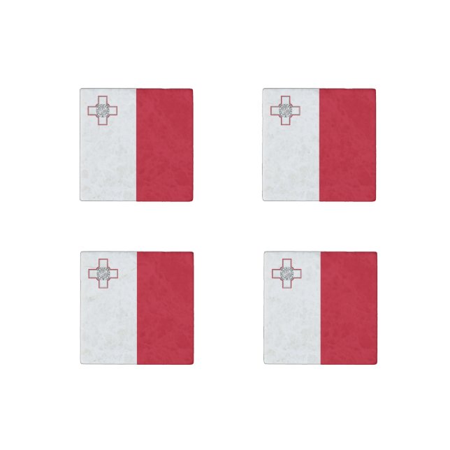 Malta Flag Stone Magnet (Front)