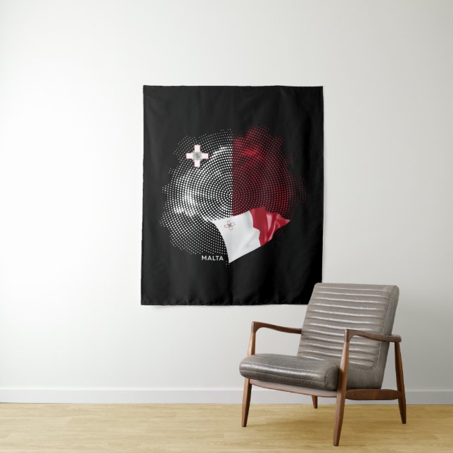 Malta flag tapestry (In Situ)