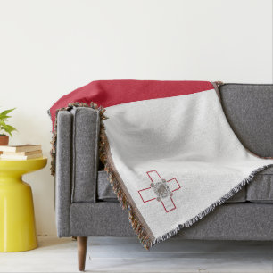 Malta flag throw blanket