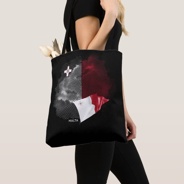 Malta flag tote bag (Close Up)