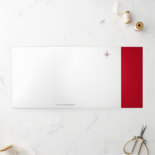Malta flag Tri-Fold card