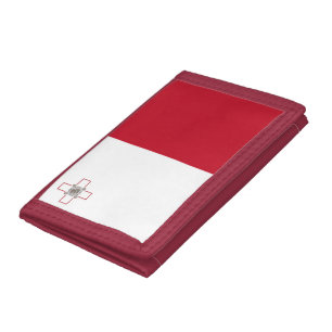 Malta flag tri-fold wallet