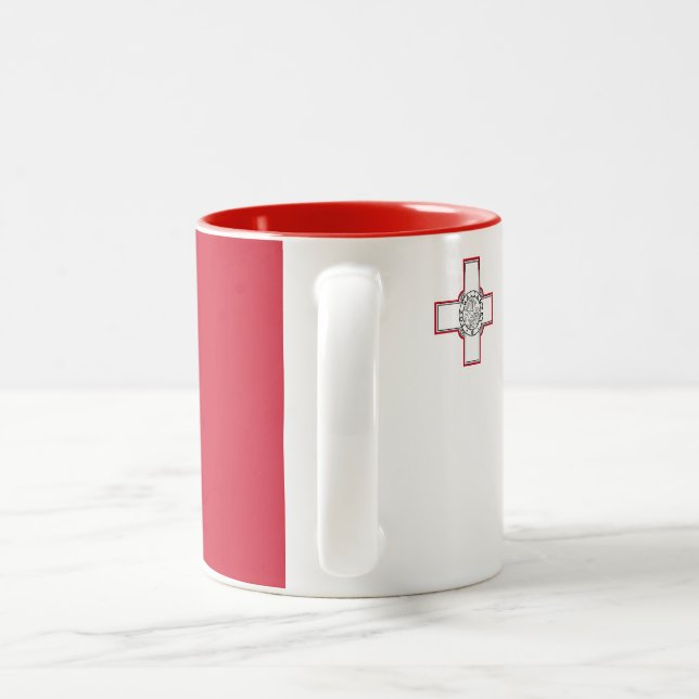 Malta Flag Two-Tone Coffee Mug (Handle)