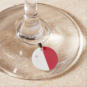 Malta flag wine charm