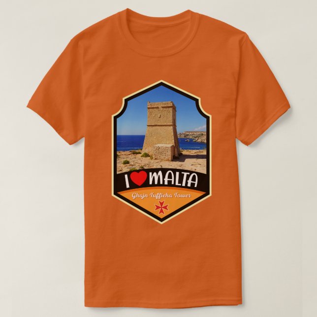 Malta Ghajn Tuffieha Tower T-Shirt (Design Front)