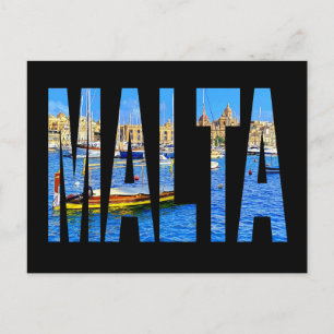 Malta Grand Harbor Birgu Postcard