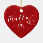 Malta Heart, Christmas Tree Ornament, Maltese Ceramic Ornament | Zazzle