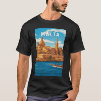 Malta Illustration Travel Art Vintage