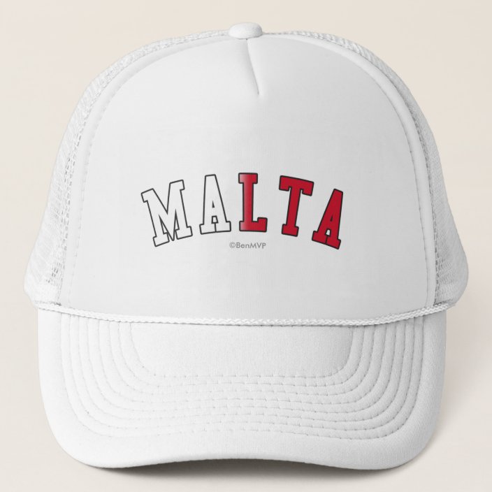 Malta in National Flag Colors Trucker Hat