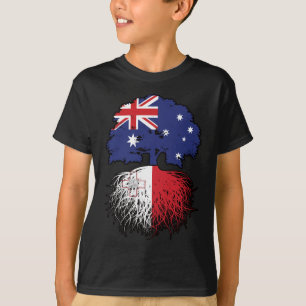 Malta Maltese Australian Australia Tree Roots Flag T-Shirt