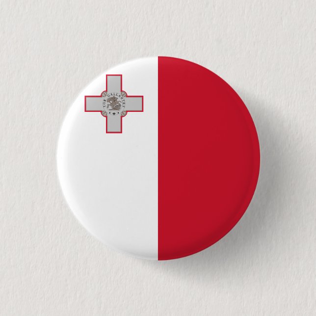 Malta (Maltese) Flag Button (Front)
