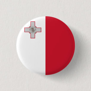 Malta (Maltese) Flag Button