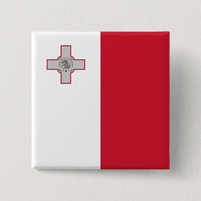 Malta (Maltese) Flag Button (Front)