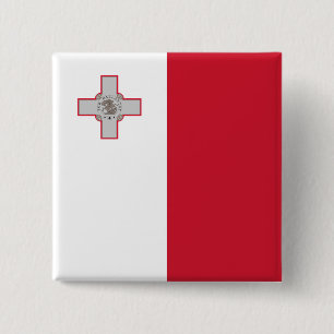 Malta (Maltese) Flag Button