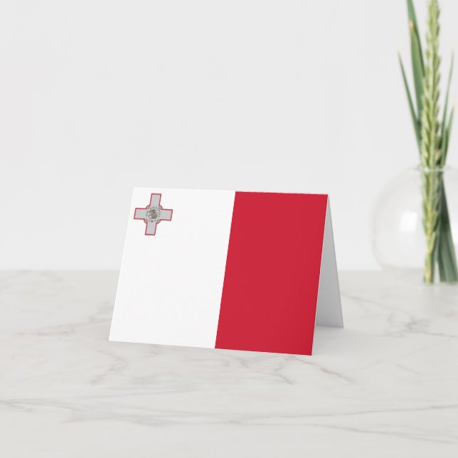 Malta (Maltese) Flag Card (Front)