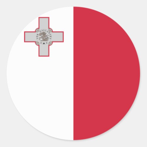 Malta Maltese Flag Classic Round Sticker