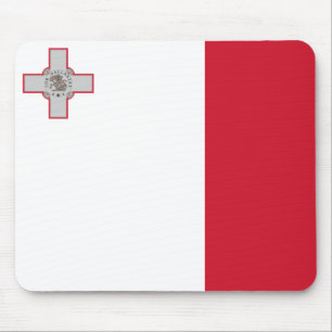 Malta (Maltese) Flag Mouse Pad