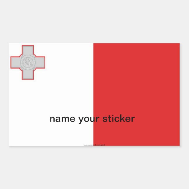 Malta maltese flag sticker (Front)