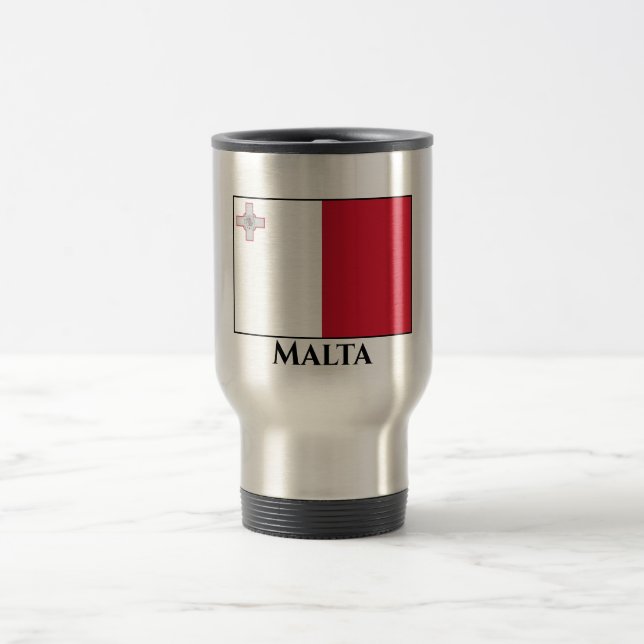 Malta (Maltese) Flag Travel Mug (Center)