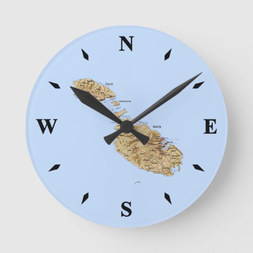 Malta Map Clock