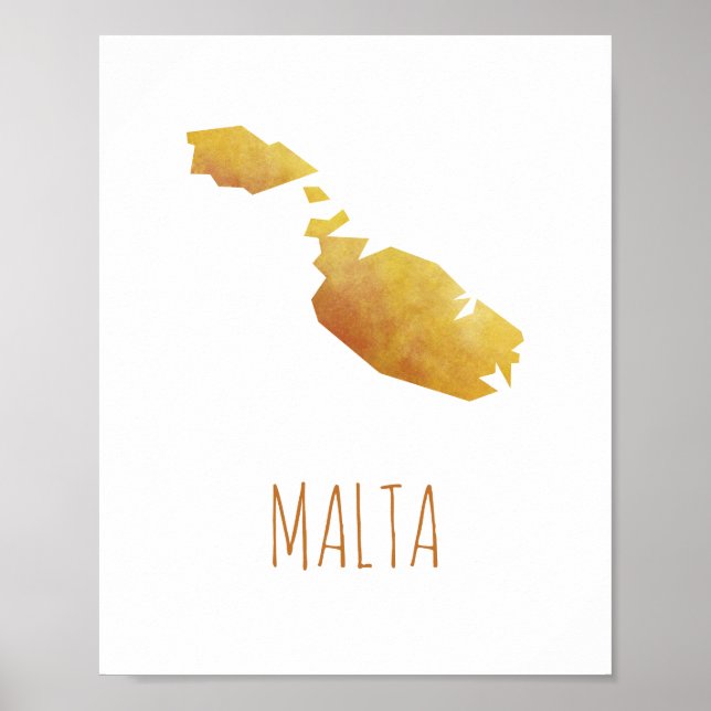 Malta Map Poster (Front)