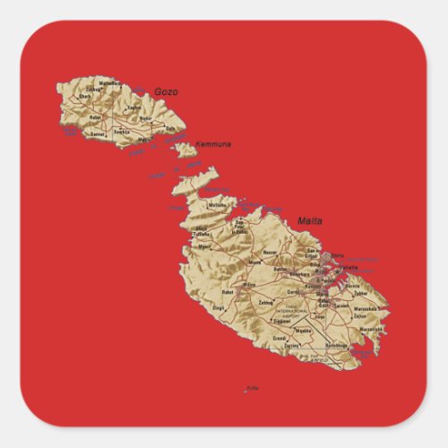 Malta Map Sticker