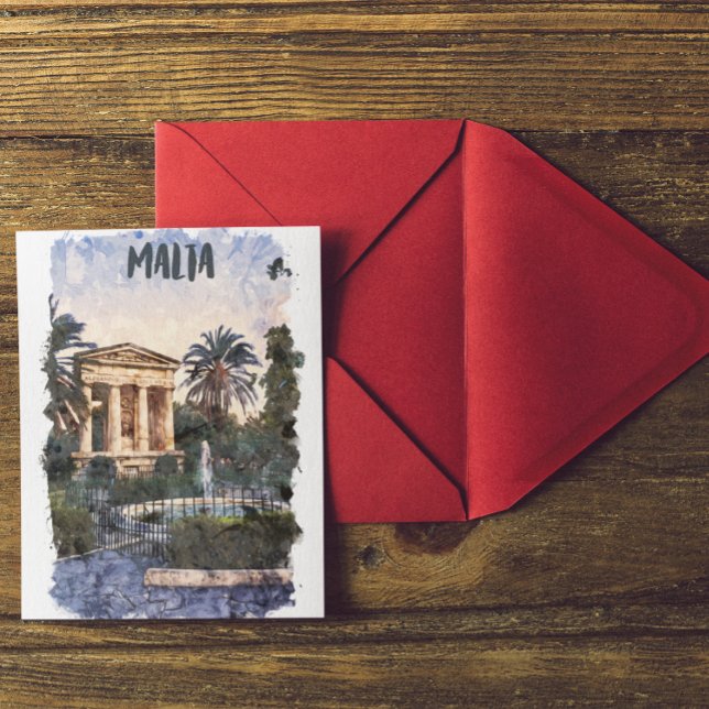 Malta Mediterranean Vintage Travel Postcard (malta Mediterranean postcard)