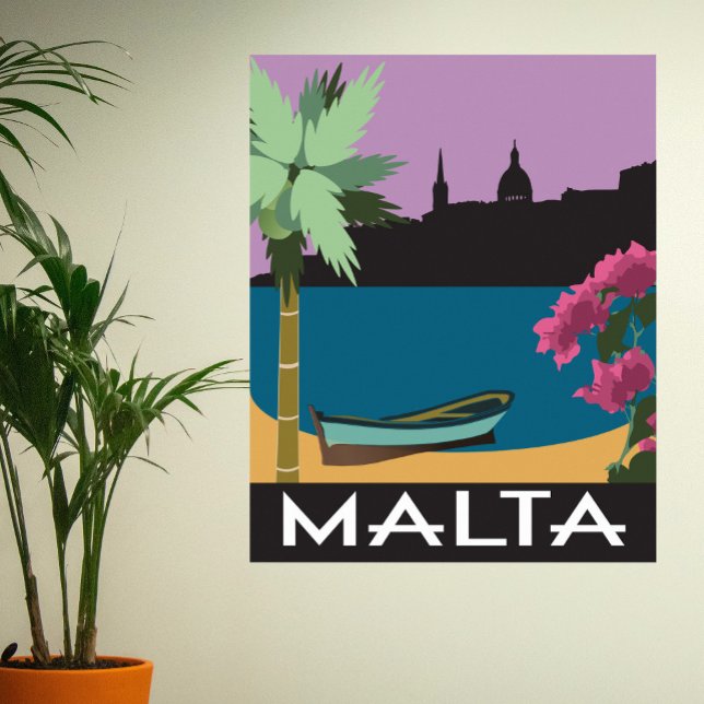 Malta Mediterranean vintage travel style Poster (Creator Uploaded)