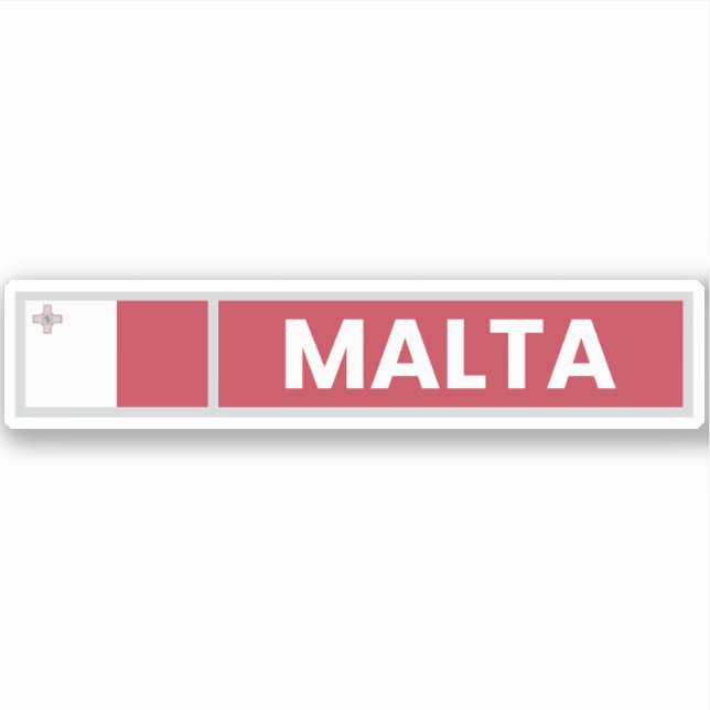 Malta National Flag Sticker (Front)