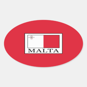 Malta Oval Sticker