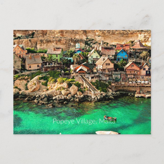 Malta, Popeye Village Postcard (Front)