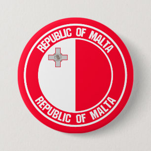 Malta Round Emblem Button