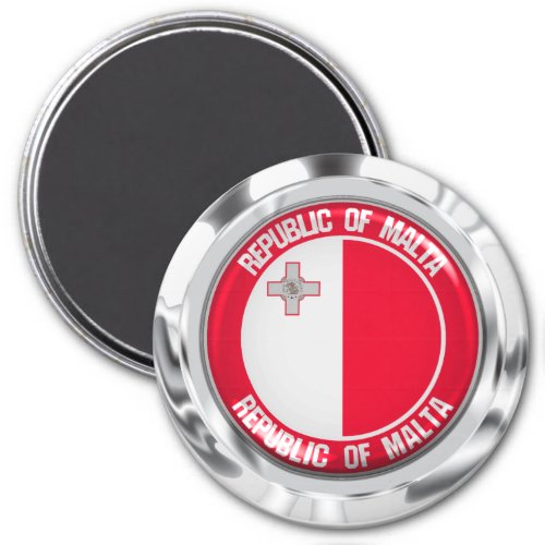 Malta Round Emblem Magnet