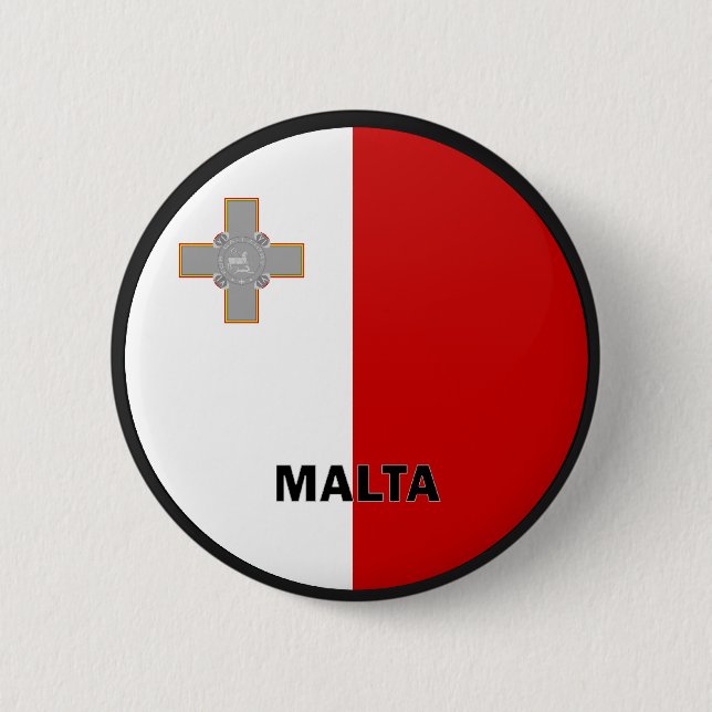 Malta Roundel quality Flag Button (Front)