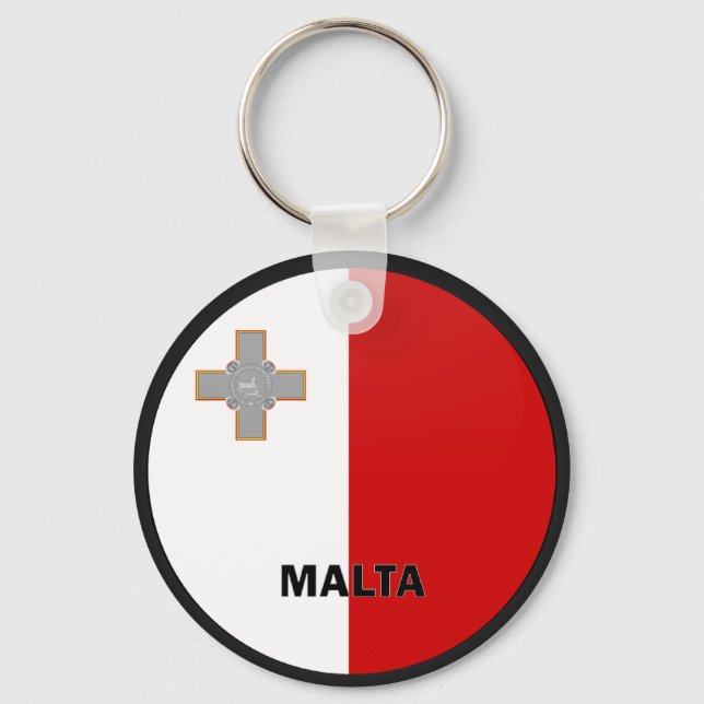 Malta Roundel quality Flag Keychain (Front)
