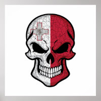 Malta Smiling Skull Flag