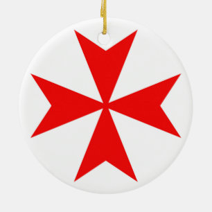 malta templar knights red cross religion symbol ceramic ornament