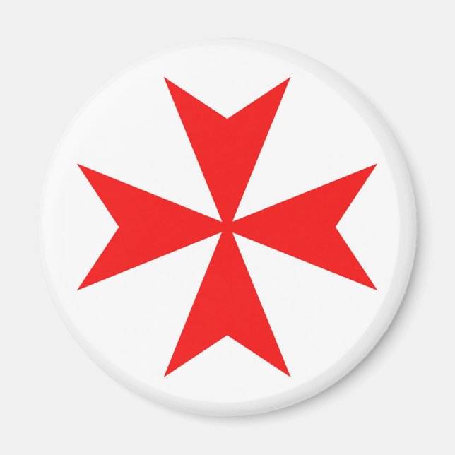 malta templar knights red cross religion symbol magnet (Front)