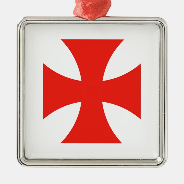 malta templar knights red cross religion symbol metal ornament (Front)