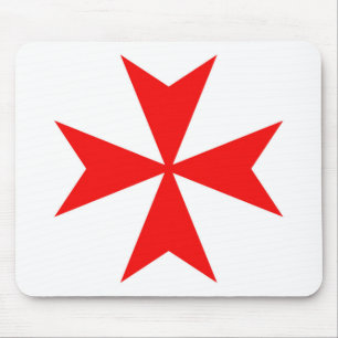 malta templar knights red cross religion symbol mouse pad