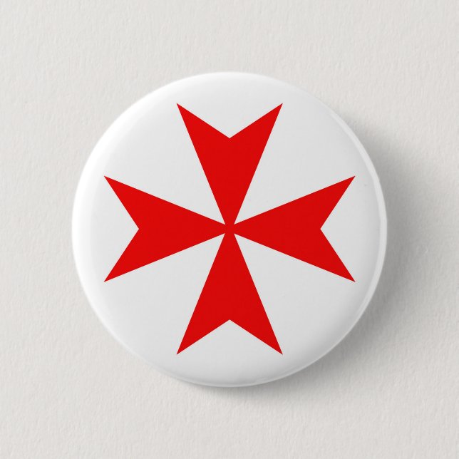 malta templar knights red cross religion symbol pinback button (Front)