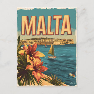 Malta Vintage Postcard