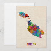 Malta Watercolor Map (Front/Back)