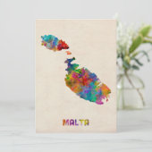 Malta Watercolor Map (Standing Front)