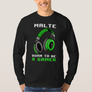 Malte Born To Be A Gamer Personalized T-Shirt